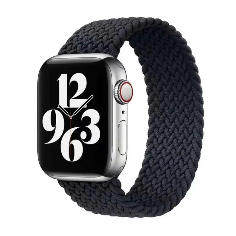 單圈尼龍編織錶帶，適用於 Apple Watch Series 6 & SE & 5 & 4 40mm / 3 & 2 & 1 38mm，S、M、L