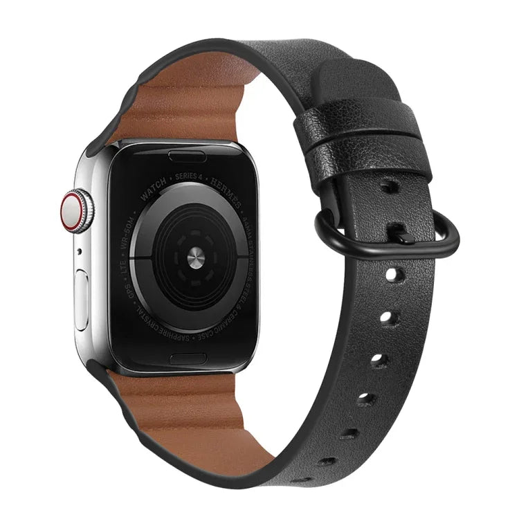 替換用真皮錶帶，適用於 Apple Watch Series 7 45mm / 6 & SE & 5 & 4 44mm / 3 & 2 & 1 42mm，適用於 Apple Watch Series 7 41mm / 6 & SE & 5 & 4 40mm / 3 & 2 & 1 38mm