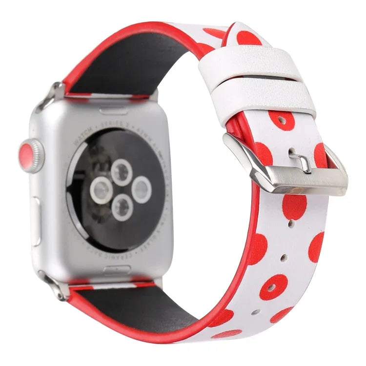 時尚點點系列錶帶，適用於 Apple Watch Series 6 & SE & 5 & 4 40mm / 3 & 2 & 1 38mm，Apple Watch Series 7 41mm / 6 & SE & 5 & 4 40mm / 3 & 2 & 1 38mm，Apple Watch Series 8&7 41mm / SE 2&6&SE&5&4 40mm / 3&2&1 38mm