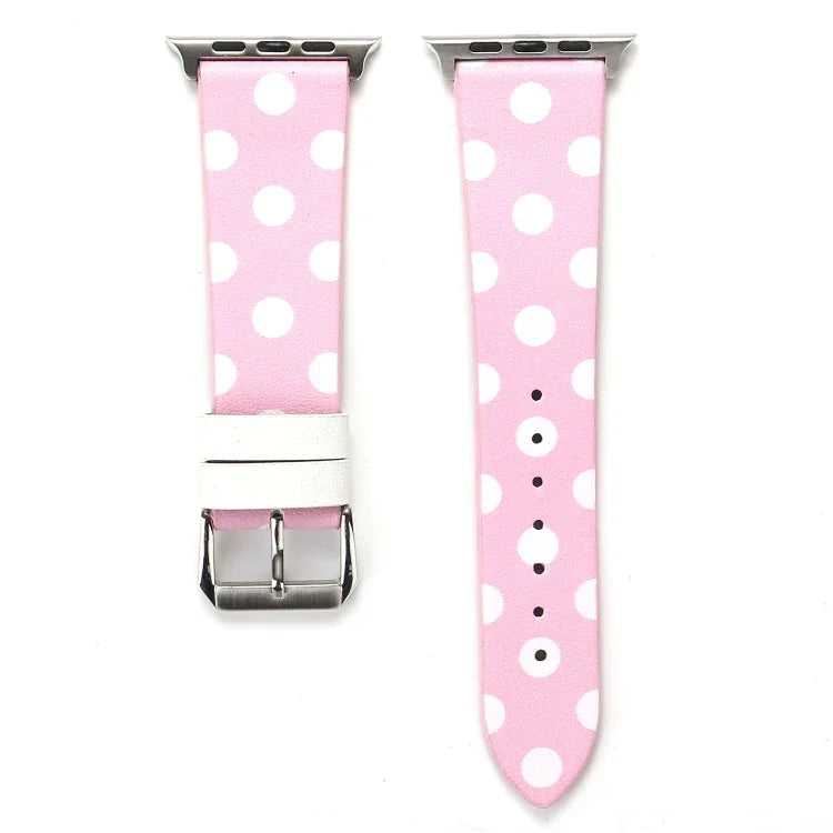 時尚點點系列錶帶，適用於 Apple Watch Series 6 & SE & 5 & 4 40mm / 3 & 2 & 1 38mm，Apple Watch Series 7 41mm / 6 & SE & 5 & 4 40mm / 3 & 2 & 1 38mm，Apple Watch Series 8&7 41mm / SE 2&6&SE&5&4 40mm / 3&2&1 38mm