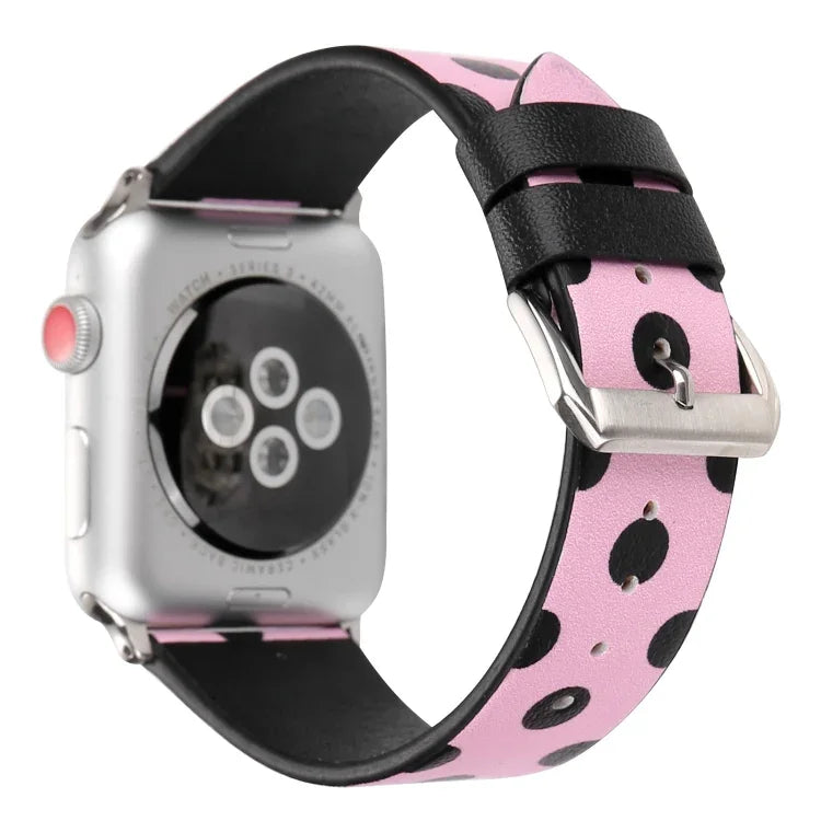 時尚點點系列錶帶，適用於 Apple Watch Series 6 & SE & 5 & 4 40mm / 3 & 2 & 1 38mm，Apple Watch Series 7 41mm / 6 & SE & 5 & 4 40mm / 3 & 2 & 1 38mm，Apple Watch Series 8&7 41mm / SE 2&6&SE&5&4 40mm / 3&2&1 38mm