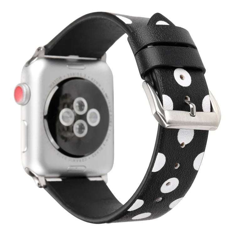 時尚點點系列錶帶，適用於 Apple Watch Series 6 & SE & 5 & 4 40mm / 3 & 2 & 1 38mm，Apple Watch Series 7 41mm / 6 & SE & 5 & 4 40mm / 3 & 2 & 1 38mm，Apple Watch Series 8&7 41mm / SE 2&6&SE&5&4 40mm / 3&2&1 38mm