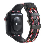 Ethnic Leather Watchband For Apple Watch Series 6 & SE & 5 & 4 44mm / 3 & 2 & 1 42mm, For Apple Watch Series 7 45mm / 6 & SE & 5 & 4 44mm / 3 & 2 & 1 42mm