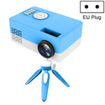 J15 1920 x 1080P 高清家用迷你 LED 投影機帶三腳架支架，支持 AV / HDMI x 1 / USB x1 / TF x 1，歐規插頭，美規插頭，英規插頭，澳規插頭