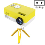 J15 1920 x 1080P 高清家用迷你 LED 投影機帶三腳架支架，支持 AV / HDMI x 1 / USB x1 / TF x 1，歐規插頭，美規插頭，英規插頭，澳規插頭
