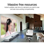 J15 1920 x 1080P 高清家用迷你 LED 投影機帶三腳架支架，支持 AV / HDMI x 1 / USB x1 / TF x 1，歐規插頭，美規插頭，英規插頭，澳規插頭