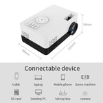 J15 1920 x 1080P 高清家用迷你 LED 投影機帶三腳架支架，支持 AV / HDMI x 1 / USB x1 / TF x 1，歐規插頭，美規插頭，英規插頭，澳規插頭