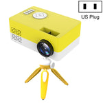 J15 1920 x 1080P 高清家用迷你 LED 投影機帶三腳架支架，支持 AV / HDMI x 1 / USB x1 / TF x 1，歐規插頭，美規插頭，英規插頭，澳規插頭