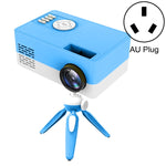 J15 1920 x 1080P 高清家用迷你 LED 投影機帶三腳架支架，支持 AV / HDMI x 1 / USB x1 / TF x 1，歐規插頭，美規插頭，英規插頭，澳規插頭