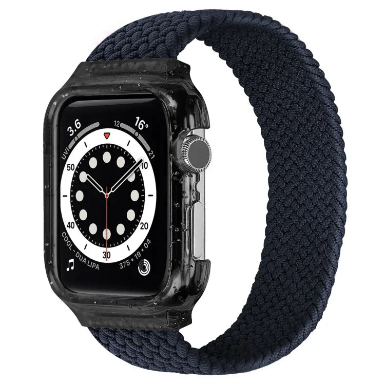 編織替換腕帶錶帶附框架，適用於 Apple Watch Series 6 & SE & 5 & 4 44mm / 3 & 2 & 1 42mm，128mm、135mm、140mm、145mm、150mm、155mm、160mm、165mm