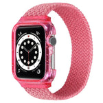 編織替換腕帶錶帶附框架，適用於 Apple Watch Series 6 & SE & 5 & 4 44mm / 3 & 2 & 1 42mm，128mm、135mm、140mm、145mm、150mm、155mm、160mm、165mm