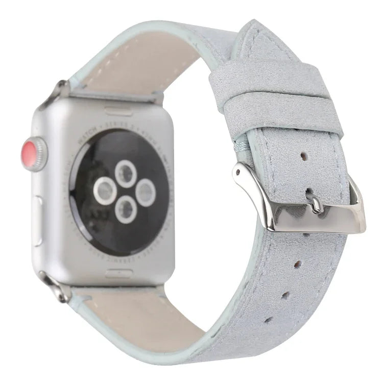 霧面真皮錶帶，適用於 Apple Watch Series 6 & SE & 5 & 4 40mm / 3 & 2 & 1 38mm，適用於 Apple Watch Series 7 41mm / 6 & SE & 5 & 4 40mm / 3 & 2 & 1 38mm