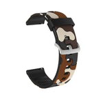 迷彩矽膠替換手腕帶錶帶，銀色錶扣，20mm 適用於 Samsung Galaxy Watch 3 41mm，22mm 適用於 Samsung Galaxy Watch 3 45mm，20mm 適用於 Samsung Galaxy Watch Active2 44mm，20mm 適用於 Huawei Watch GT 2 42mm