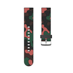Camouflage Silicone Replacement Wrist Strap Watchband with Silver Buckle, 20mm For Amazfit GTR 2 / GTR 42mm, 20mm For Amazfit GTR 42mm, 20mm For Amazfit GTS / GTS 2, 20mm For Amazfit Pop, 22mm For Amazfit Smart Sport Watch