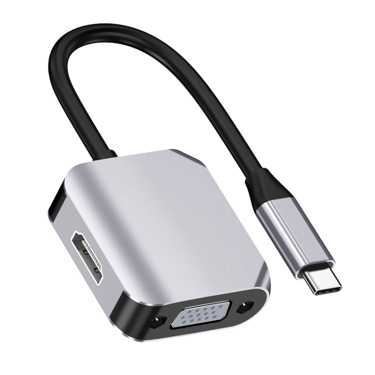 HW-6002 2合1 Type-C / USB-C轉HDMI + VGA轉接器，HW-6002