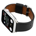 現代風格扣環真皮錶帶，適用於 Apple Watch Series 7 41mm / 6 & SE & 5 & 4 40mm / 3 & 2 & 1 38mm，適用於 Apple Watch Series 7 45mm / 6 & SE & 5 & 4 44mm / 3 & 2 & 1 42mm