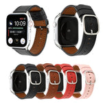 現代風格扣環真皮錶帶，適用於 Apple Watch Series 7 41mm / 6 & SE & 5 & 4 40mm / 3 & 2 & 1 38mm，適用於 Apple Watch Series 7 45mm / 6 & SE & 5 & 4 44mm / 3 & 2 & 1 42mm