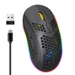 HXSJ T90 RGB 燈光三模式無線遊戲滑鼠