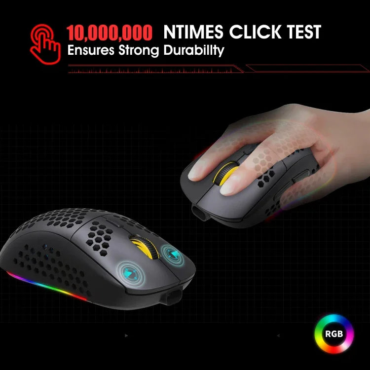 HXSJ T90 RGB 燈光三模式無線遊戲滑鼠