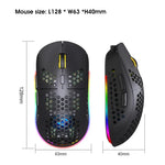 HXSJ T90 RGB 燈光三模式無線遊戲滑鼠