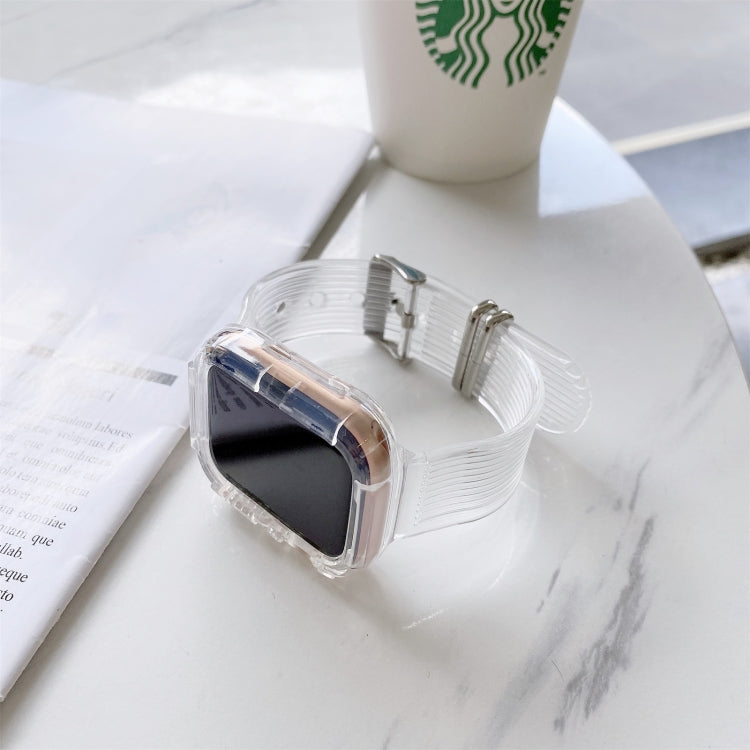 糖果色透明 TPU 錶帶 適用於 Apple Watch Series 6 & SE & 5 & 4 44mm，適用於 Apple Watch Series 7 45mm / & 6 & SE & 5 & 4 44mm