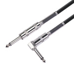TC048SL 6.35毫米直頭轉彎頭電吉他音頻線，1.8米、3米、6米、10米
