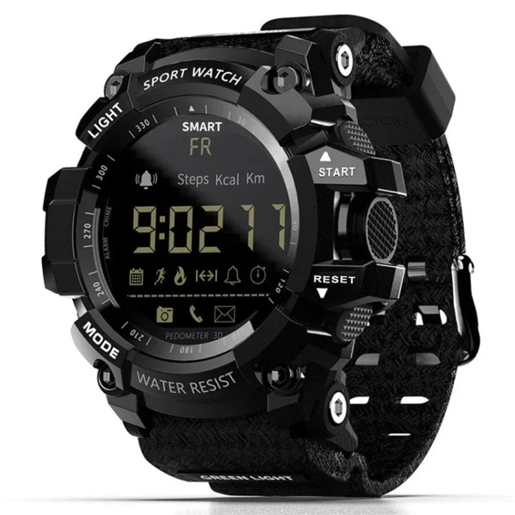 Lokmat MK16 LCD 螢幕 50米防水智慧手錶，支援訊息提醒 / 遠端拍照 / 步行動作監測