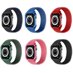 編織替換腕帶錶帶附框架，適用於 Apple Watch Series 6 & SE & 5 & 4 40mm / 3 & 2 & 1 38mm，128mm、135mm、140mm、145mm、150mm、155mm