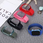 編織替換腕帶錶帶附框架，適用於 Apple Watch Series 6 & SE & 5 & 4 40mm / 3 & 2 & 1 38mm，128mm、135mm、140mm、145mm、150mm、155mm