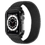 編織替換腕帶錶帶附框架，適用於 Apple Watch Series 6 & SE & 5 & 4 40mm / 3 & 2 & 1 38mm，128mm、135mm、140mm、145mm、150mm、155mm