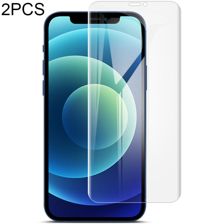 2片IMAK 0.15mm曲面全屏保護水凝膜前保護貼，適用於iPhone 12 Pro Max