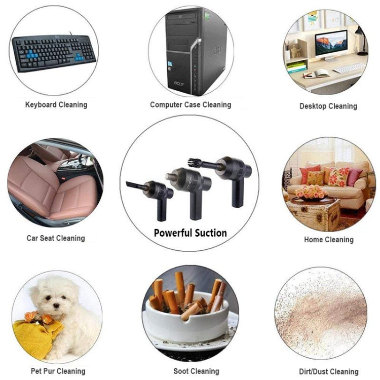 HK-6019D便攜家用車載手持迷你USB吸塵器集塵器清潔工具，HK-6019D
