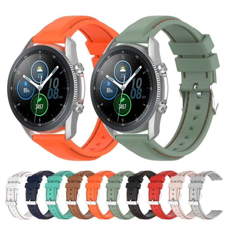 適用於 Samsung Galaxy Watch 3 41mm / Active2 / Active / Gear Sport 20mm 矽膠替換錶帶，適用於 Samsung Galaxy Watch 3 41mm