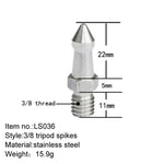 BEXIN LS036 2入不鏽鋼 3/8 吋腳架螺絲，適用單眼相機腳架，LS036