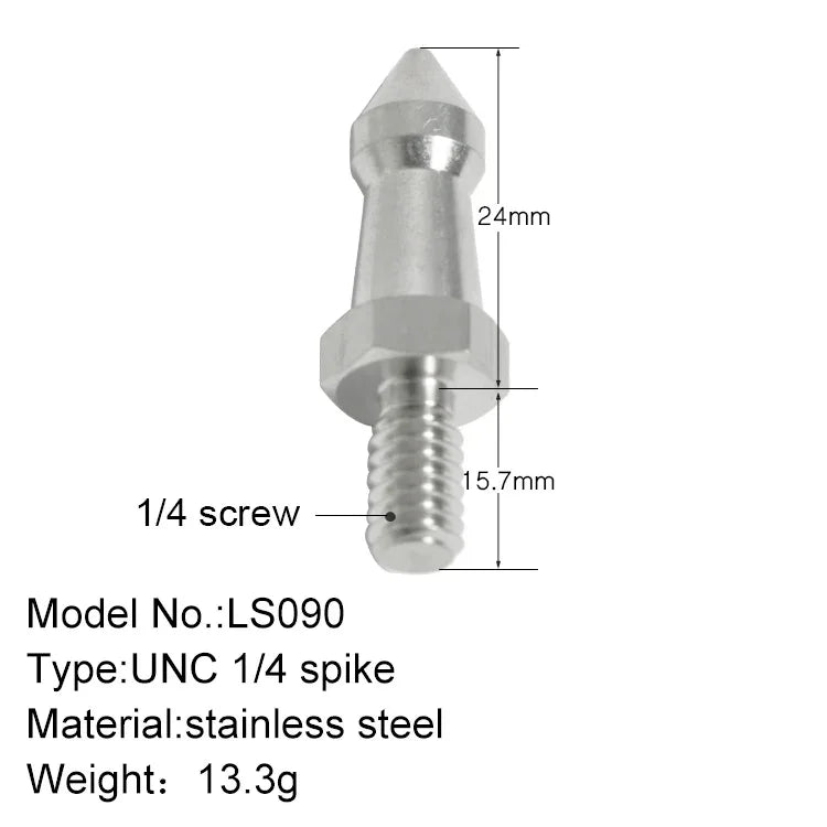 BEXIN LS090 2入 不鏽鋼 1/4 吋腳螺絲，適用單眼相機三腳架，LS090