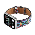 大理石民族風印花皮革錶帶，適用於 Apple Watch Series 6 & SE &、5 & 4 44mm / 3 & 2 & 1 42mm，5 & 4 40mm / 3 & 2 & 1 38mm