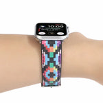 大理石民族風印花皮革錶帶，適用於 Apple Watch Series 6 & SE &、5 & 4 44mm / 3 & 2 & 1 42mm，5 & 4 40mm / 3 & 2 & 1 38mm