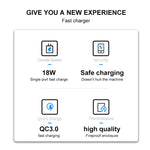 WK WP-U57 18W 快速QC3.0快充 + USB轉Type-C / USB-C數據線，美規插頭