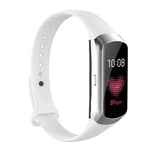 適用於 Samsung Galaxy Fit SM-R370 矽膠光面指甲按鈕替換錶帶