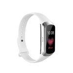 適用於 Samsung Galaxy Fit SM-R370 矽膠光面指甲按鈕替換錶帶