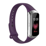 適用於 Samsung Galaxy Fit SM-R370 矽膠光面指甲按鈕替換錶帶