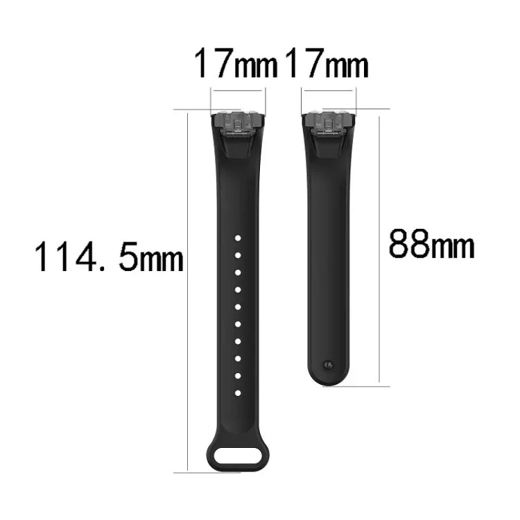 適用於 Samsung Galaxy Fit SM-R370 矽膠光面指甲按鈕替換錶帶