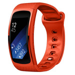 適用於 Samsung Gear Fit2 Pro 矽膠替換錶帶，S，L