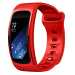 適用於 Samsung Gear Fit2 Pro 矽膠替換錶帶，S，L