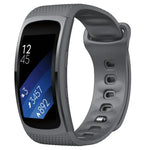 適用於 Samsung Gear Fit2 Pro 矽膠替換錶帶，S，L