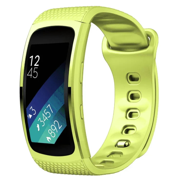 適用於 Samsung Gear Fit2 Pro 矽膠替換錶帶，S，L