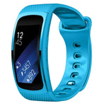適用於 Samsung Gear Fit2 Pro 矽膠替換錶帶，S，L