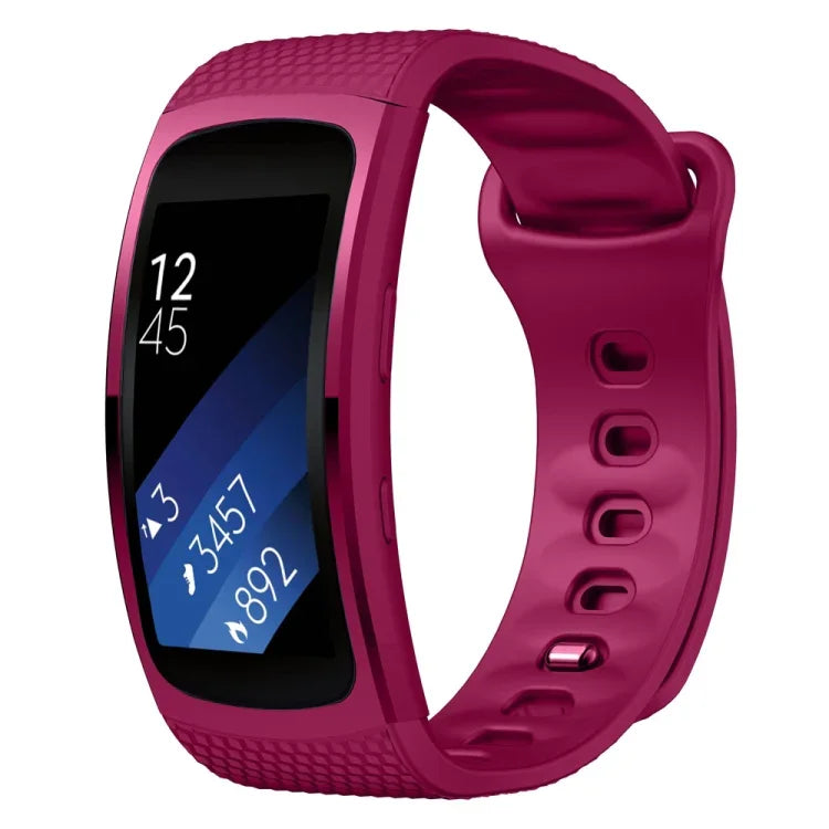 適用於 Samsung Gear Fit2 Pro 矽膠替換錶帶，S，L