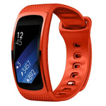 適用於 Samsung Gear Fit2 Pro 矽膠替換錶帶，S，L
