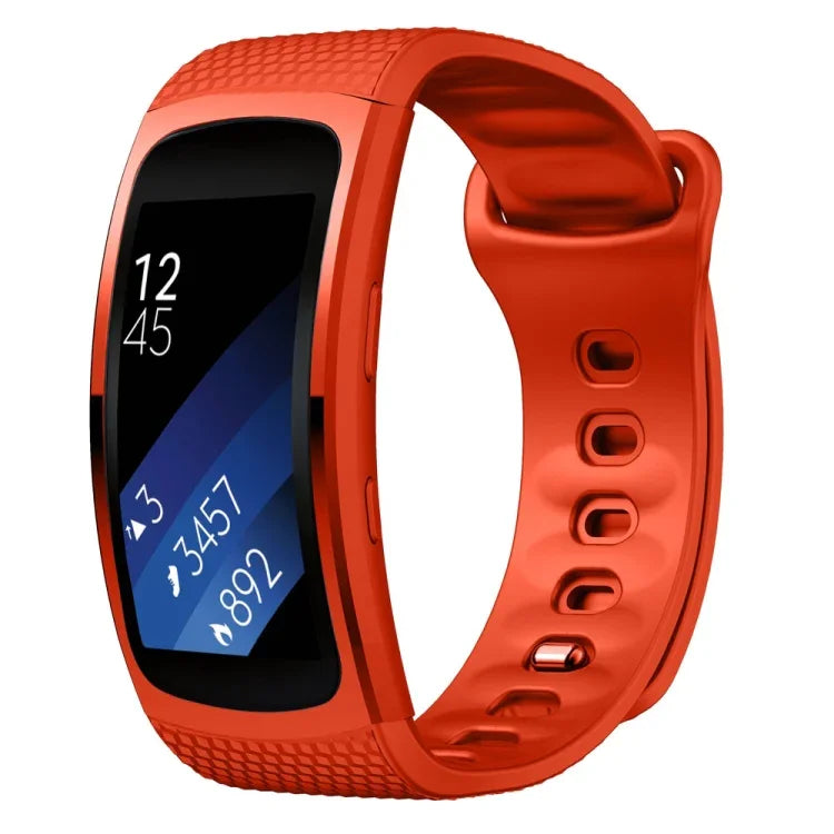 適用於 Samsung Gear Fit2 Pro 矽膠替換錶帶，S，L
